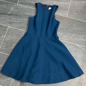 Fit and Flare teal Araceli dress in lapis